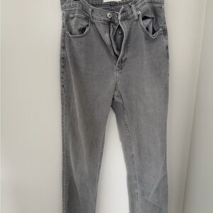 Abercrombie & Fitch Women's Straight Leg Gray Jeans